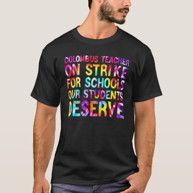 Camiseta Greve de professores escolares de Columbus Ohio OH (Frente)