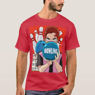 Camiseta Greve do Jogador de Bowler da Equipe de Bola de bo