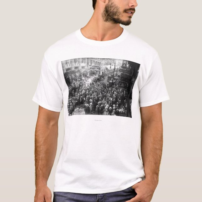 Camiseta Greve dos atores na 45th rua em New York (Frente)