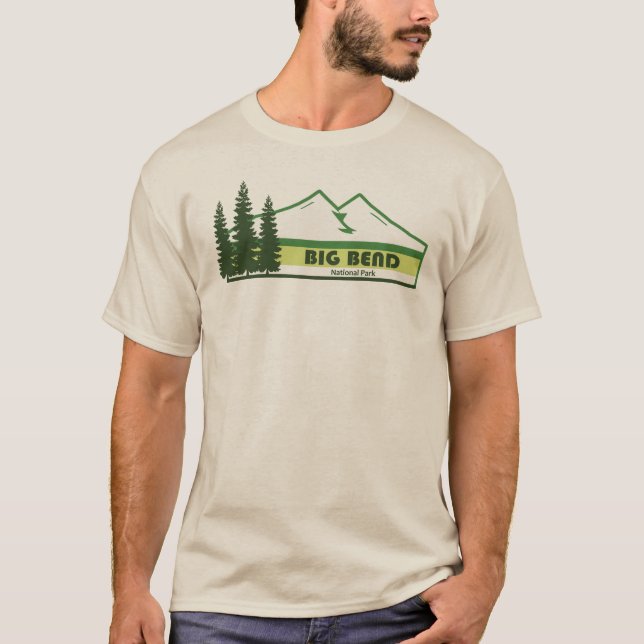 Camiseta Greve Verde do Parque Nacional Big Bend (Frente)