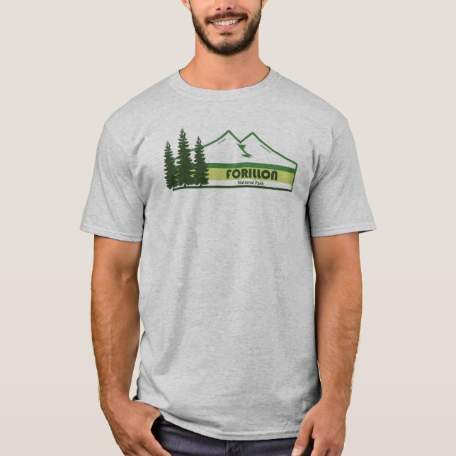 Camiseta Greve Verde do Parque Nacional de Forillon (Frente)