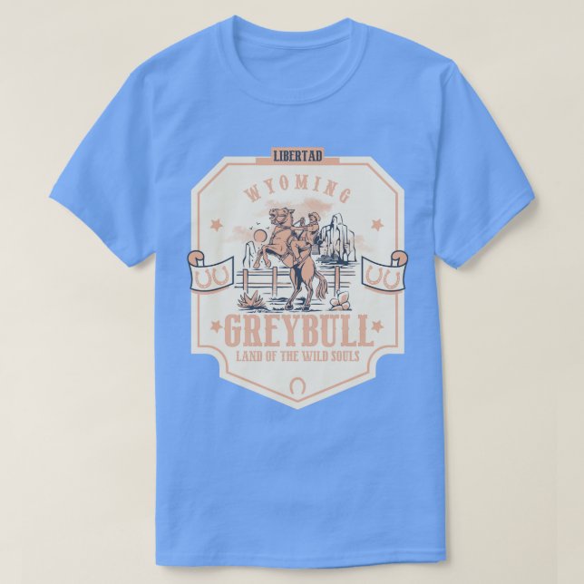 Camiseta Greybull Wyoming, cidade ocidental selvagem 1 (Frente do Design)