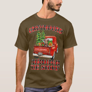 Camiseta Greyhound Através Da Xadrez De Caminhão De Natal D