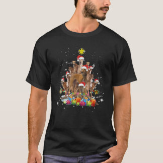 Camiseta Greyhound Christmas Tree Funny Dog Lover Dons Xma