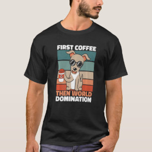 Camiseta Greyhound Coffee Pet Dog Raça Greyhound