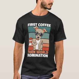 Camiseta Greyhound Coffee Pet Dog Raça Greyhound