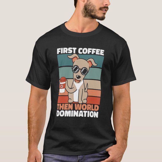 Camiseta Greyhound Coffee Pet Dog Raça Greyhound (Frente)