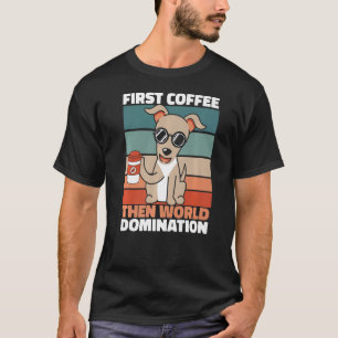 Camiseta Greyhound Coffee Pet Dog Raça Greyhound