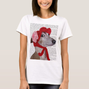 Camiseta Greyhound com Red Wooly Hat 2