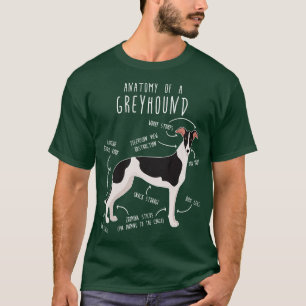 Camiseta Greyhound Dog Anatomy 1