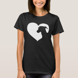 Camiseta Greyhound Dog Heart Silhouette Greyhound