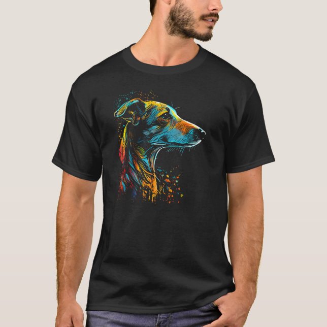Camiseta Greyhound Dog Owner English Greyhounds Dogs Graffi (Frente)