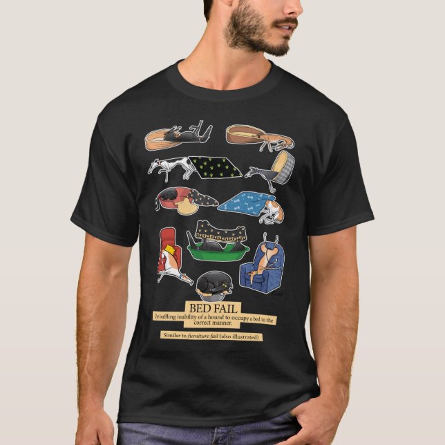 Camiseta Greyhound Glossary Bed Fail A Redbubble eclusive d (Frente)
