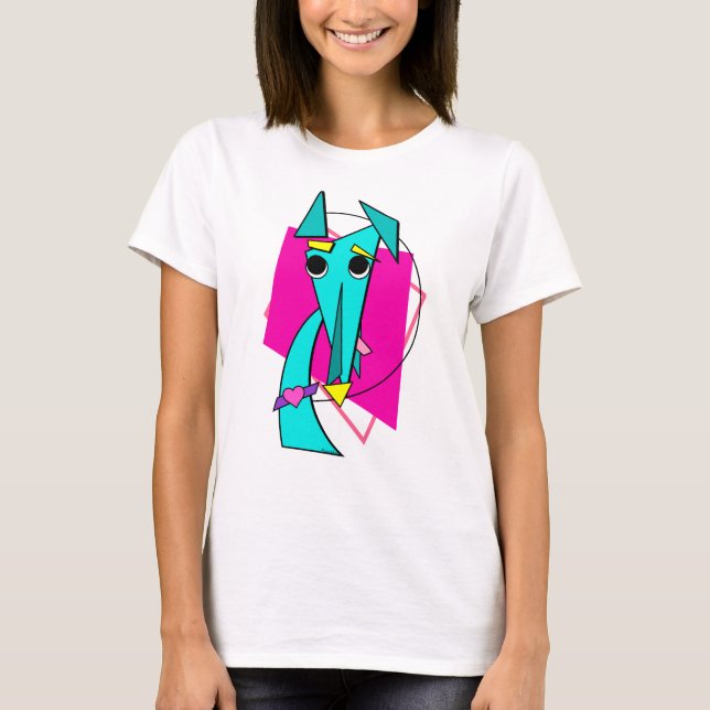 Camiseta Greyhound Minimalística de Arte Pop (Frente)