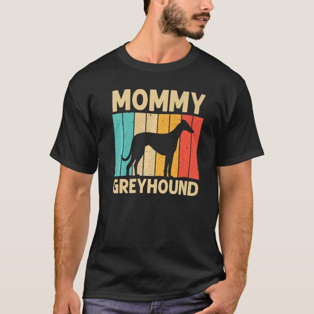 Camiseta Greyhound Para Mulheres Mãe Salvamento De Greyhoun (Frente)