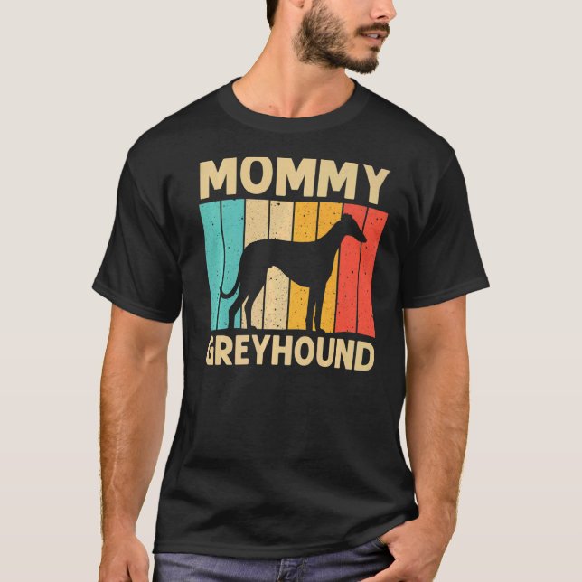 Camiseta Greyhound Para Mulheres Mãe Salvamento De Greyhoun (Frente)