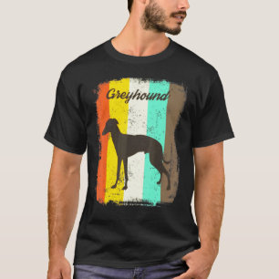 Camiseta Greyhound Retro 70s Cão-Vintage