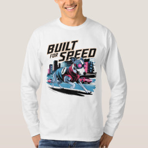 Camiseta Greyhound retroracer - Criado para o Cachorro de v