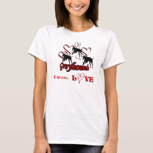 Camiseta Greyhound Trio Hearts Equal Love