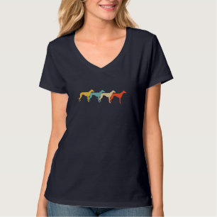 Camiseta Greyhound Vintage Retro Dog Pet Racer Lover 60s 70