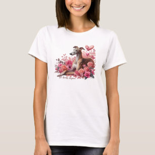 Camiseta Greyhound, Whippet, Iggy ou Galgo romântico