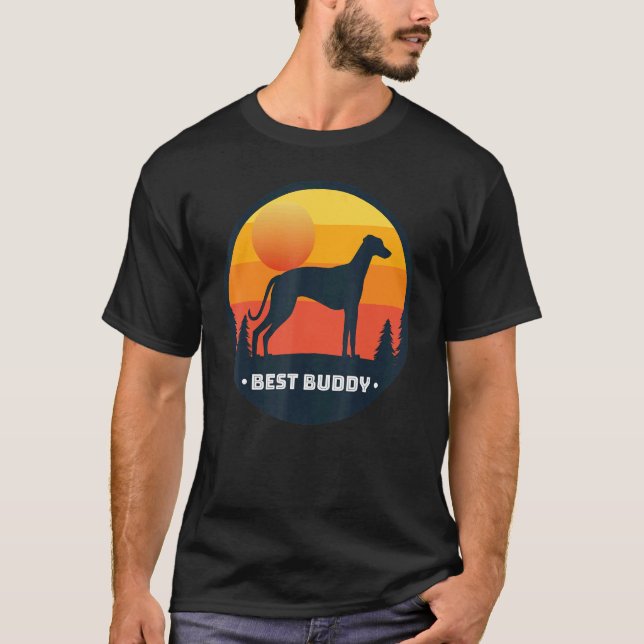 Camiseta Greyhound Windhound Retro 16 (Frente)