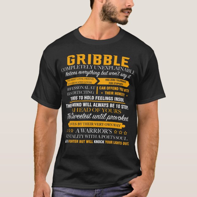 Camiseta GRIBBLE completamente inexplicável (Frente)