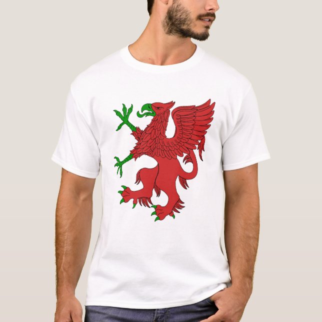 Camiseta Griffin em Vermelho e Verde (Frente)