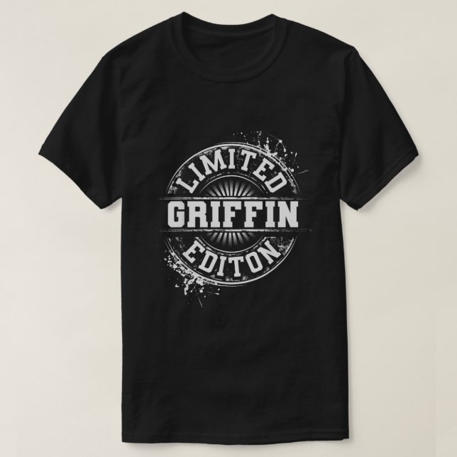Camiseta GRIFFIN Funny Surname Family Tree Birthday Reunião (Frente do Design)