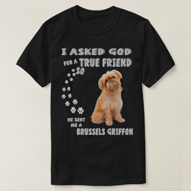Camiseta Griffon Belge Dog Mom Dad Costume, Cute Brussels G (Frente do Design)