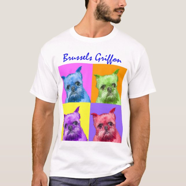 Camiseta Griffon de muitas cores (Frente)