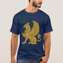 Grifo de Abdera Emblema Dourado Grego Antigo