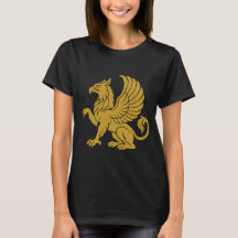 Grifo de Abdera Emblema Dourado Grego Antigo