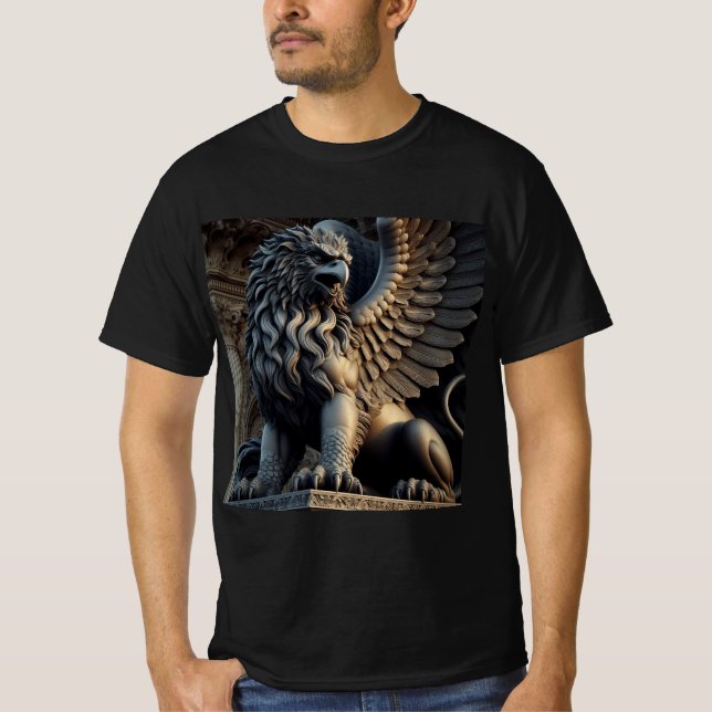 Camiseta Grifo Majestuoso: La Fusión de León y Águila (Frente)