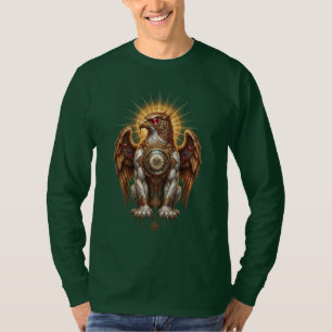 Camiseta Grifo Solar - Guardião Mitológico Dourado