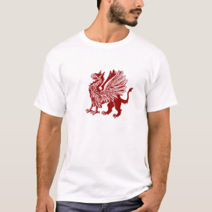 Camiseta Grifo vermelho - design medieval