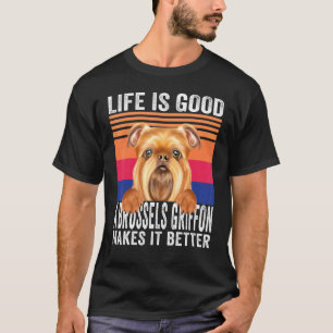 Camiseta Grifos de Bruxelas Tornam Sua Vida Boa Vintage