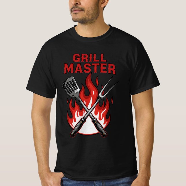 Camiseta Grill Master – BBQ Father’s Day T-Shirt (Frente)