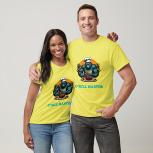 Camiseta G'rill Master BBQ Griller Diversão Irônica