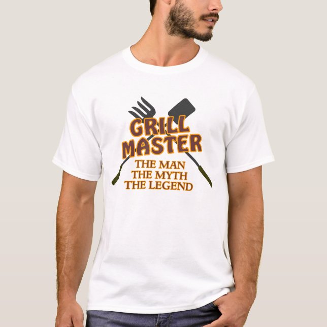 CAMISETA GRILL MASTER - O HOMEM O MITO A LENDA (Frente)