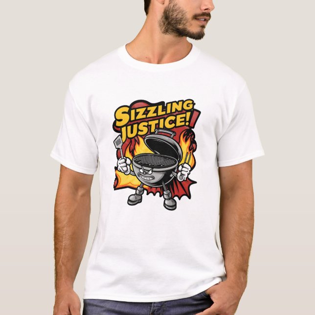 Camiseta Grill Master Sizzling Justice (Frente)