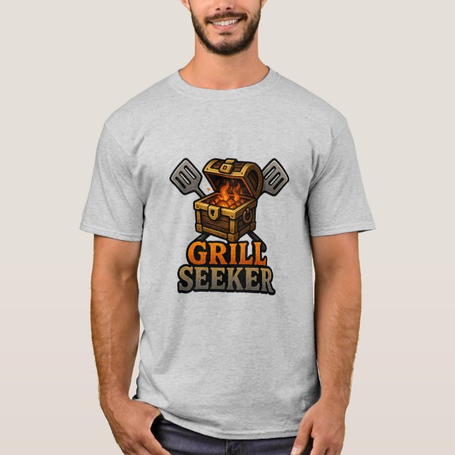 Camiseta Grill Seeker - Foodie Adventuradora do CHURRASCO E (Frente)
