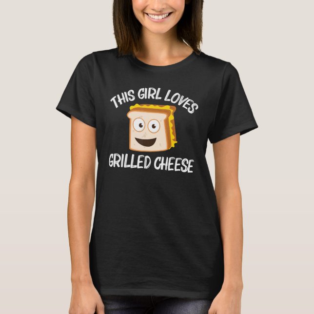 Camiseta Grilled Cheese  Designs For Girls Grilling Foodie (Frente)