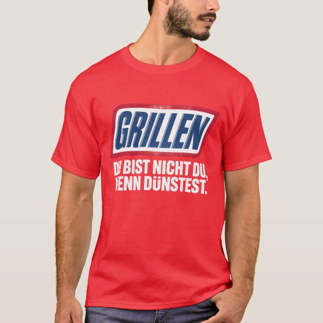 CAMISETA GRILLEN DU BIST NICHT DU, WENN DÜNSTEST (Frente)