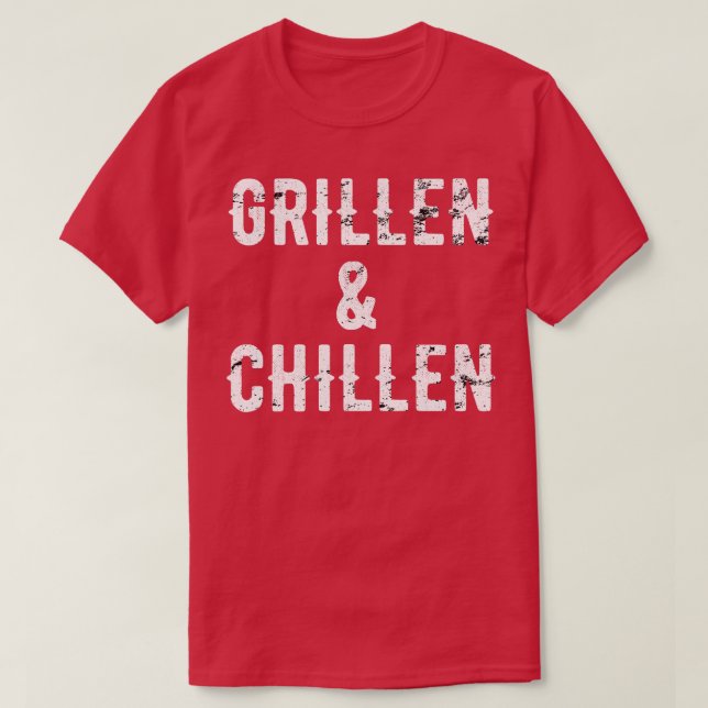 Camiseta Grillen Und Chillen Grill CHURRASCO Barbeque Gesch (Frente do Design)