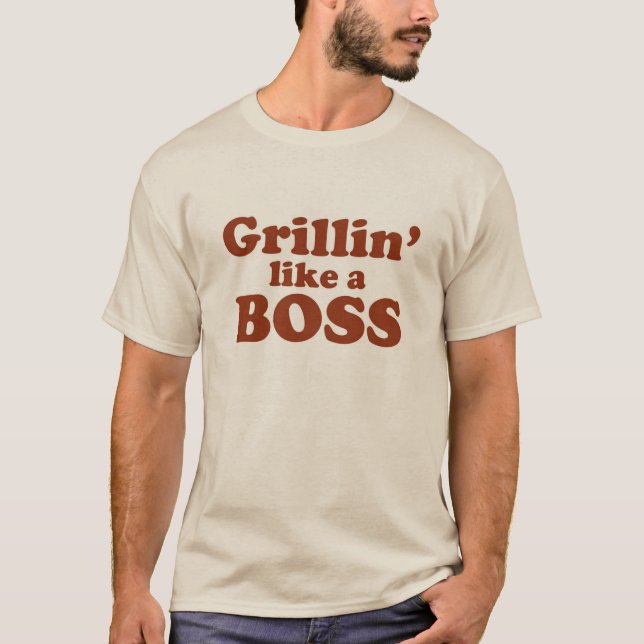 Camiseta Grillin como um Chefe (Frente)