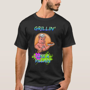 Camiseta Grillin Como Um Humo Sarcástico Churrasco De Cooko