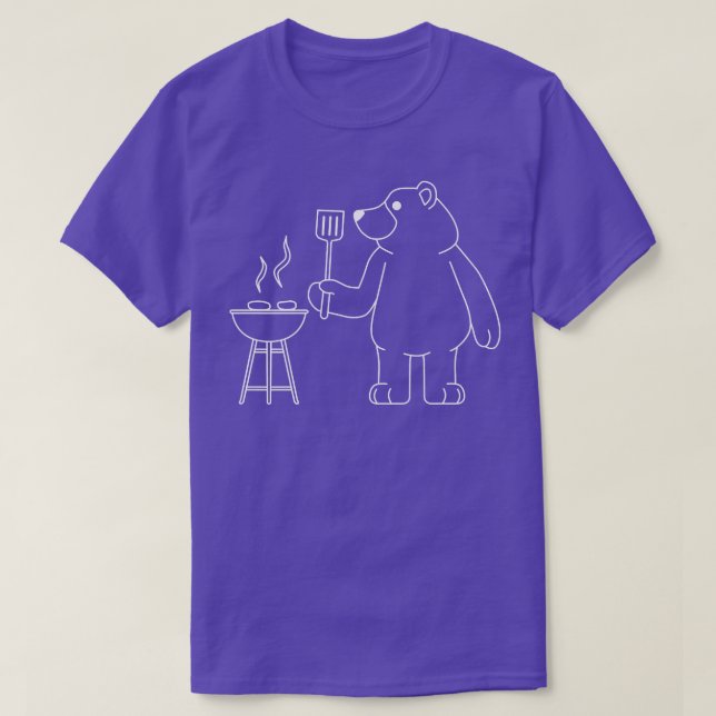 Camiseta Grilling Bear Funny Barbecue Camper Nature Premium (Frente do Design)