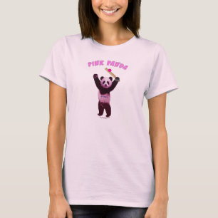 Camiseta Grilo cor-de-rosa da panda
