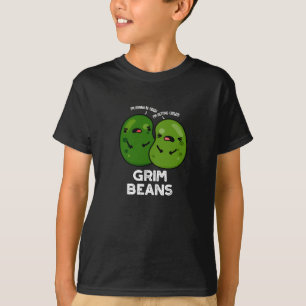 Camiseta Grim Beans Piadas Divertidas de Legumes Fundo Escu